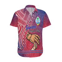 Personalised Father Day Guam Hawaiian Shirt I Love You Dad Guaman Latte Stone LT14 Red - Polynesian Pride