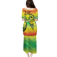 Hawaii Flag Day Puletasi Kanaka Maoli With Kakau Polynesian Pattern LT14 - Polynesian Pride