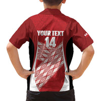 Tonga Rugby Custom Family Matching Puletasi and Hawaiian Shirt Go ʻIkale Tahi Go Tongan Tapa Cloth