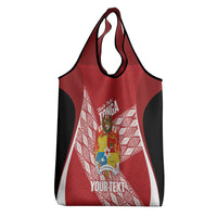 Tonga Rugby Custom Grocery Bag Go ʻIkale Tahi Go Tongan Tapa Cloth