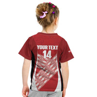 Tonga Rugby Custom Kid T Shirt Go ʻIkale Tahi Go Tongan Tapa Cloth