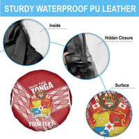 Tonga Rugby Custom Spare Tire Cover Go ʻIkale Tahi Go Tongan Tapa Cloth LT14 - Polynesian Pride