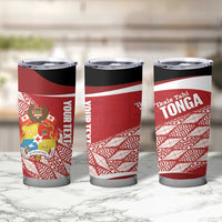 Tonga Rugby Custom Tumbler Cup Go ʻIkale Tahi Go Tongan Tapa Cloth LT14 - Polynesian Pride