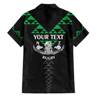 Personalised Aotearoa Rugby Family Matching Tank Maxi Dress and Hawaiian Shirt New Zealand Maori Kete Matauranga Pattern