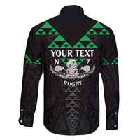 Personalised Aotearoa Rugby Family Matching Tank Maxi Dress and Hawaiian Shirt New Zealand Maori Kete Matauranga Pattern