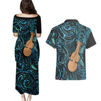 Kotiate New Zealand Couples Matching Puletasi and Hawaiian Shirt Maori Weapon Paua Shell Haka Fern LT14 - Polynesian Pride