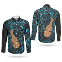 Kotiate New Zealand Couples Matching Tank Maxi Dress and Long Sleeve Button Shirt Maori Weapon Paua Shell Haka Fern LT14 - Polynesian Pride