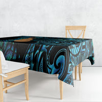Kotiate New Zealand Tablecloth Maori Weapon Paua Shell Haka Fern