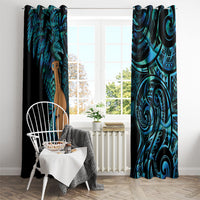Kotiate New Zealand Window Curtain Maori Weapon Paua Shell Haka Fern