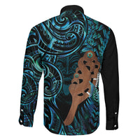 Maripi New Zealand Family Matching Off Shoulder Maxi Dress and Hawaiian Shirt Maori Weapon Paua Shell Haka Fern LT14 - Polynesian Pride