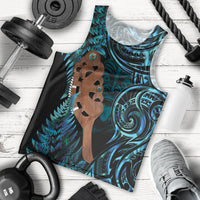 Maripi New Zealand Men Tank Top Maori Weapon Paua Shell Haka Fern
