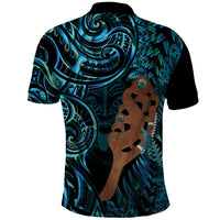 Maripi New Zealand Polo Shirt Maori Weapon Paua Shell Haka Fern
