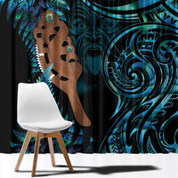 Maripi New Zealand Window Curtain Maori Weapon Paua Shell Haka Fern