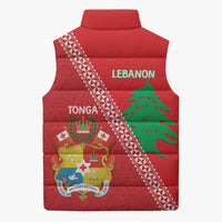 Tonga And Lebanon Sleeveless Puffer Jacket 2026 Together Half Style