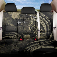 Personalised Hawaii Nene Goose Back Car Seat Cover Hawaiian Map Hibiscus Polynesian Art - Beige