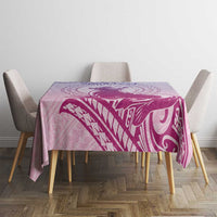 Personalised Hawaii Monk Seal Tablecloth Polynesian Tattoo With Tropical Flowers - Purple Gradient