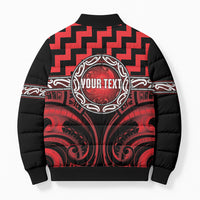 Aotearoa Ngapuhi Personalised Bomber Puffer Jacket Maori Iwi Poutama Puhoro Tattoo