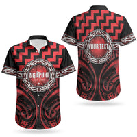 Aotearoa Ngapuhi Personalised Couples Matching Short Sleeve Bodycon Dress and Hawaiian Shirt Maori Iwi Poutama Puhoro Tattoo