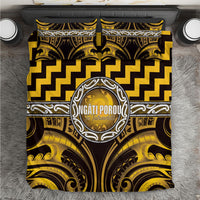 Aotearoa Ngati Porou Bedding Set Maori Iwi Poutama Puhoro Tattoo