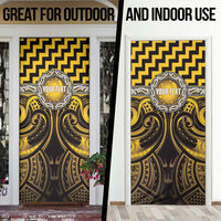 Aotearoa Ngati Porou Personalised Door Cover Maori Iwi Poutama Puhoro Tattoo