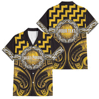 Aotearoa Ngati Porou Personalised Family Matching Off The Shoulder Long Sleeve Dress and Hawaiian Shirt Maori Iwi Poutama Puhoro Tattoo