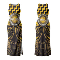 Aotearoa Ngati Porou Personalised Family Matching Tank Maxi Dress and Hawaiian Shirt Maori Iwi Poutama Puhoro Tattoo