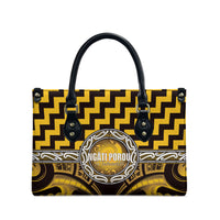 Aotearoa Ngati Porou Leather Bag Maori Iwi Poutama Puhoro Tattoo
