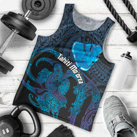 Personalised Tahiti Moorea Atoll Men Tank Top Polynesian Sea Turtle