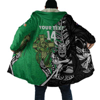 New Zealand and Ireland Rugby Custom Cloak Maori Tiki Fern Irish Celtic Cross LT14 - Polynesian Pride