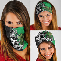 New Zealand and Ireland Rugby Custom Neck Gaiter Maori Tiki Fern Irish Celtic Cross LT14 - Polynesian Pride
