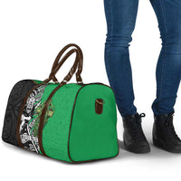 New Zealand and Ireland Rugby Custom Travel Bag Maori Tiki Fern Irish Celtic Cross LT14 - Polynesian Pride