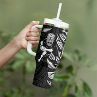New Zealand and Ireland Rugby Tumbler With Handle Maori Tiki Fern Irish Celtic Cross LT14 - Polynesian Pride