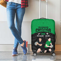 New Zealand and Ireland Rugby Luggage Cover Chicago 2025 Go All Black Shamrocks LT14 - Polynesian Pride