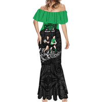 New Zealand and Ireland Rugby Custom Mermaid Dress Chicago 2025 Go All Black Shamrocks LT14 - Polynesian Pride