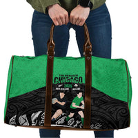 New Zealand and Ireland Rugby Travel Bag Chicago 2025 Go All Black Shamrocks LT14 Black - Polynesian Pride