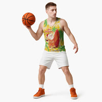 Aloha Hawaii Christmas Basketball Jersey Mele Kalikimaka Funny Santa Palaka Quilt Motifs - Polynesian Pride