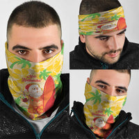 Aloha Hawaii Christmas Neck Gaiter Mele Kalikimaka Funny Santa Palaka Quilt Motifs - Polynesian Pride