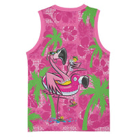 Aloha Hawaii Christmas Basketball Jersey Mele Kalikimaka Chill Flamingo Palaka Quilt Motifs LT14 - Polynesian Pride