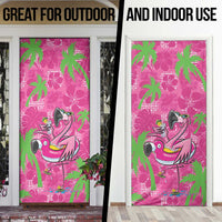 Aloha Hawaii Christmas Door Cover Mele Kalikimaka Chill Flamingo Palaka Quilt Motifs LT14 - Polynesian Pride