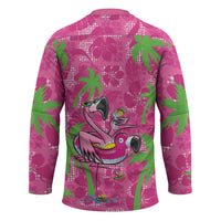 Aloha Hawaii Christmas Hockey Jersey Mele Kalikimaka Chill Flamingo Palaka Quilt Motifs LT14 - Polynesian Pride