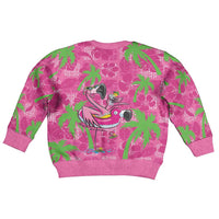 Aloha Hawaii Christmas Kid Ugly Christmas Sweater Mele Kalikimaka Chill Flamingo Palaka Quilt Motifs LT14 - Polynesian Pride