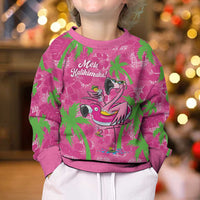 Aloha Hawaii Christmas Kid Ugly Christmas Sweater Mele Kalikimaka Chill Flamingo Palaka Quilt Motifs LT14 - Polynesian Pride