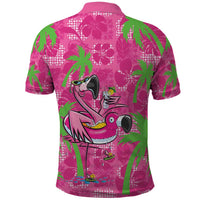 Aloha Hawaii Christmas Polo Shirt Mele Kalikimaka Chill Flamingo Palaka Quilt Motifs LT14 - Polynesian Pride