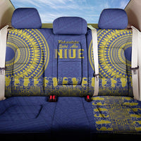 Fakaalofa Lahi Atu Niue Back Car Seat Cover Siapo Pattern With Puakenikeni LT14 One Size Blue - Polynesian Pride