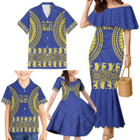 Fakaalofa Lahi Atu Niue Family Matching Mermaid Dress and Hawaiian Shirt Siapo Pattern With Puakenikeni LT14 - Polynesian Pride