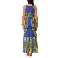 Fakaalofa Lahi Atu Niue Family Matching Tank Maxi Dress and Hawaiian Shirt Siapo Pattern With Puakenikeni LT14 - Polynesian Pride