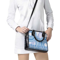 Niue Language Week Shoulder Handbag The Rock Coconut Crab - Siapo Blue Pastel