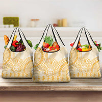 Niue Language Week Grocery Bag The Rock Coconut Crab - Siapo Gold Pastel