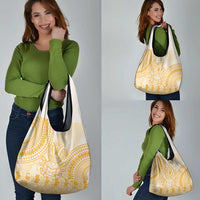 Niue Language Week Grocery Bag The Rock Coconut Crab - Siapo Gold Pastel