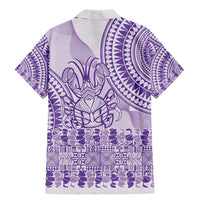Purple Niue Language Week Family Matching Mermaid Dress and Hawaiian Shirt The Rock Coconut Crab - Siapo Pattern LT14 - Polynesian Pride